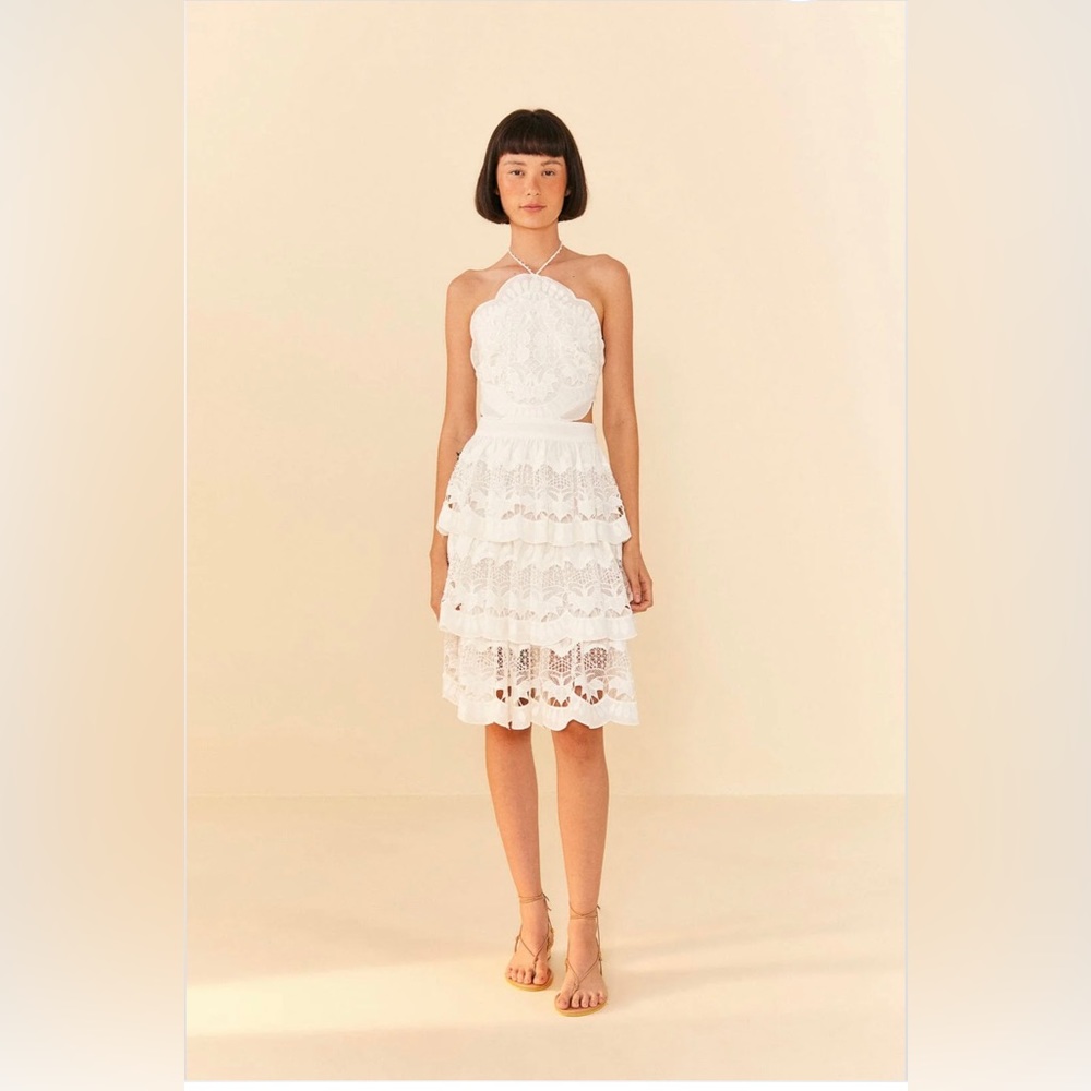 NWT FARM RIO WHITE DRESS
